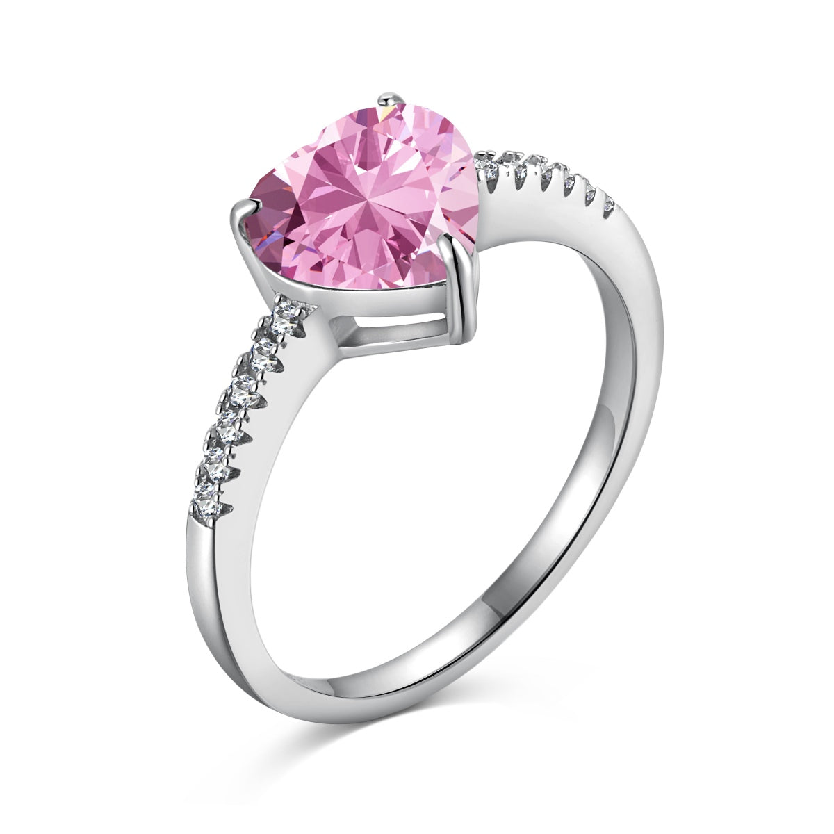 [Charm Aries Jewelry]2.0 Carat Dazzling Lustrous Heart Cut Lover Ring