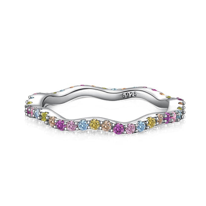 [Charm Aries Jewelry]Dainty Colorful Round Cut Party Ring
