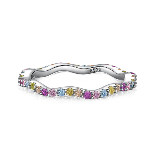 [Charm Aries Jewelry]Dainty Colorful Round Cut Party Ring