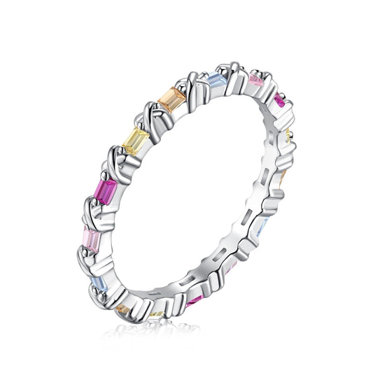 [Charm Aries Jewelry]Charming Colorful Round Cut Daily Ring