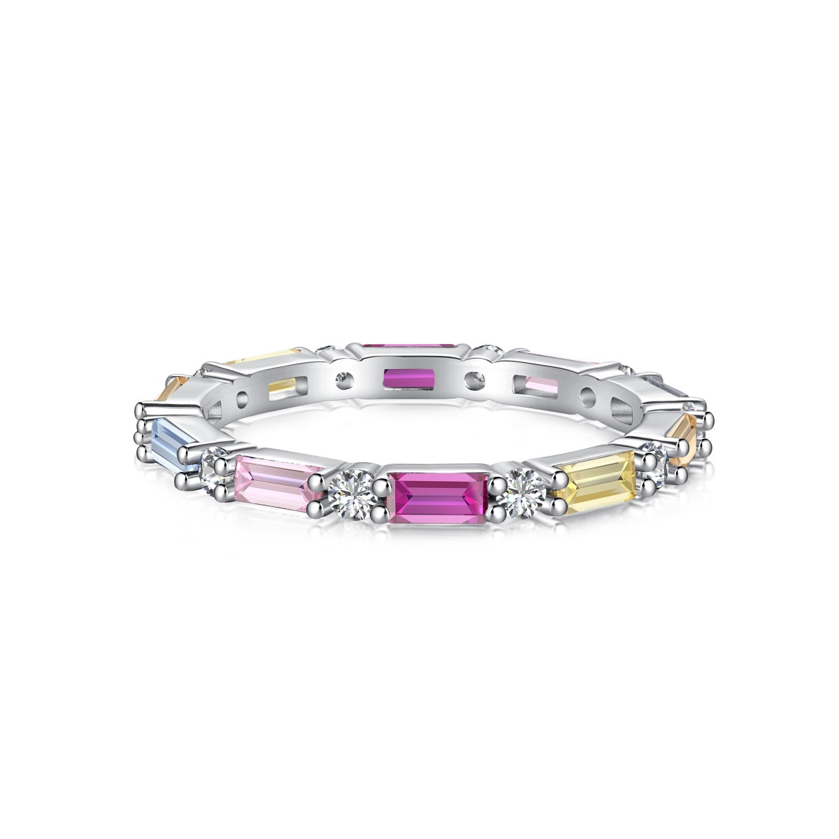 [Charm Aries Jewelry]Lively In Shades Elegant Radiant Cut Daily Ring