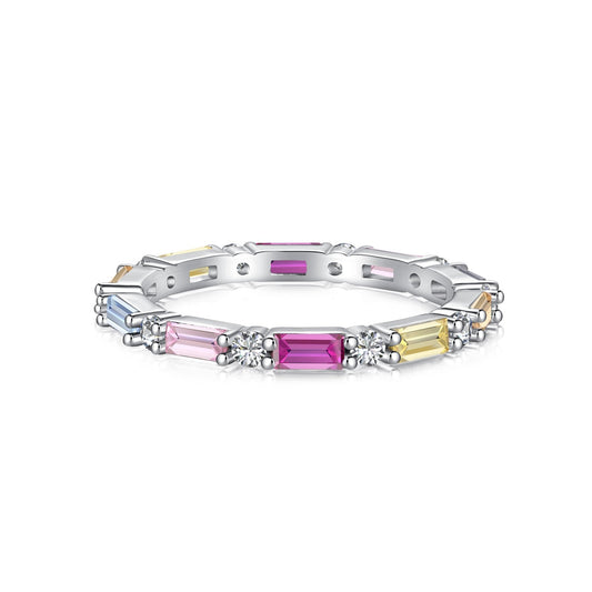 [Charm Aries Jewelry]Lively In Shades Elegant Radiant Cut Daily Ring