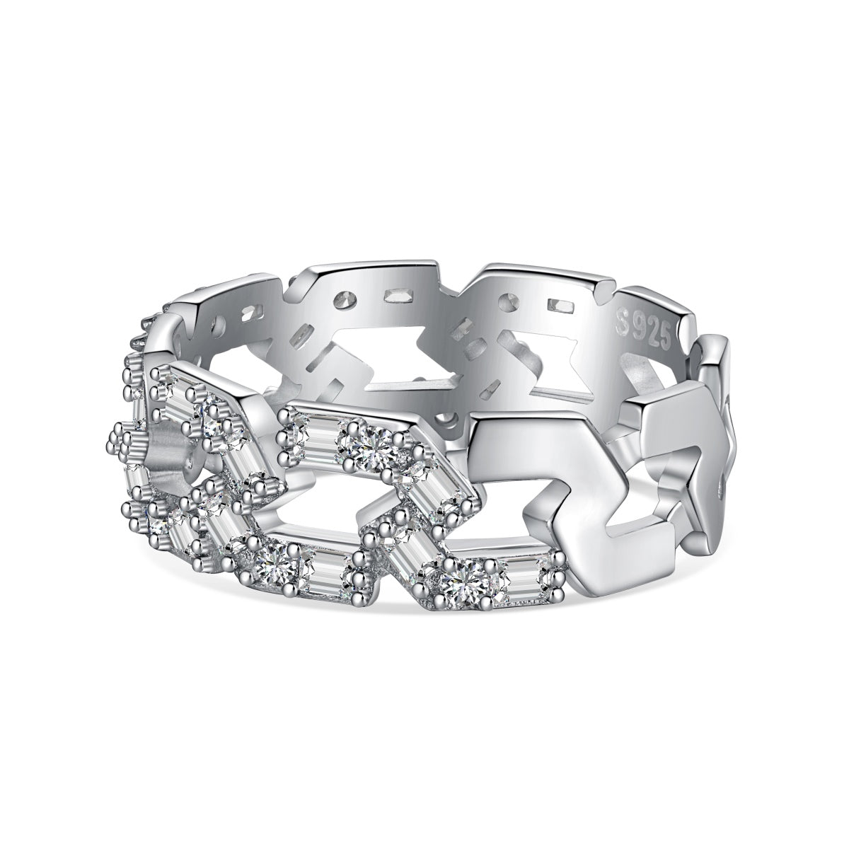 [Charm Aries Jewelry]Sparkling Vibrant Emerald Cut Daily Ring