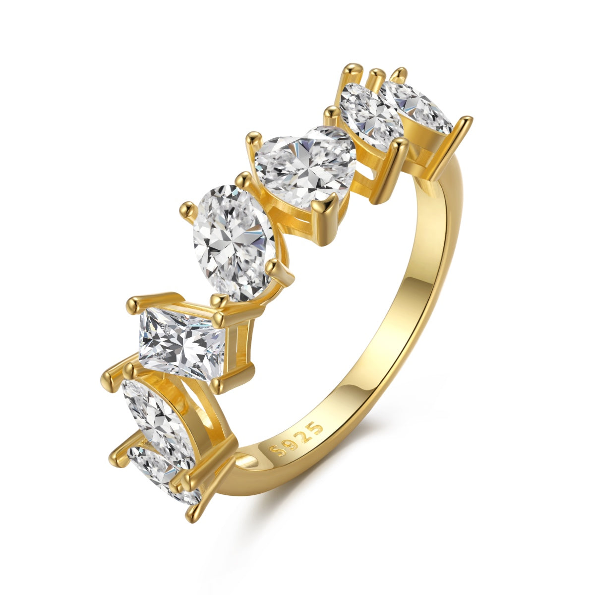 [Charm Aries Jewelry]Delicate Multi Cut Ring