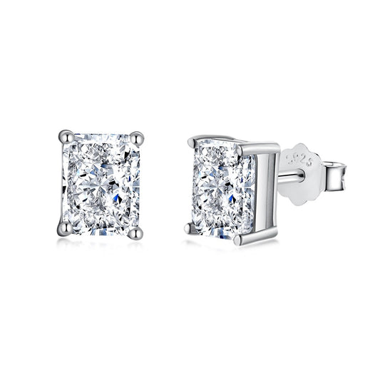 [Charm Aries Jewelry]Radiant Luxurious Princess Cut Daily Earrings