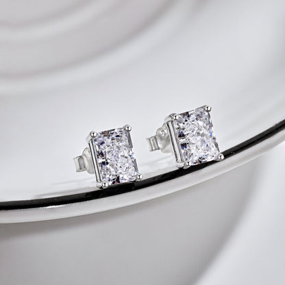 [Charm Aries Jewelry]Radiant Luxurious Princess Cut Daily Earrings