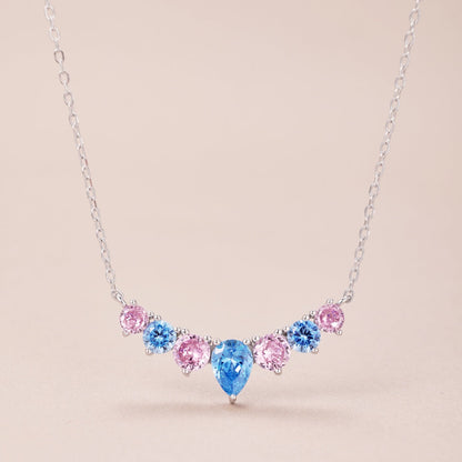 [Charm Aries Jewelry]Dainty Colorful Heart Necklace