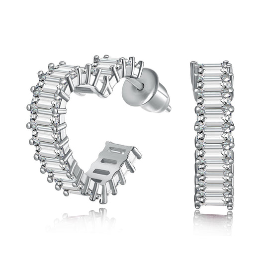 [Charm Aries Jewelry]Radiant Heart Cutout Earrings