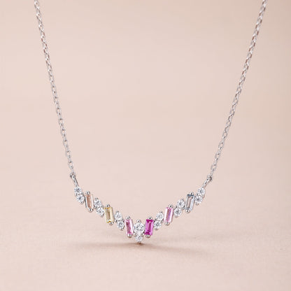 [Charm Aries Jewelry]Dazzling Rainbow Necklace