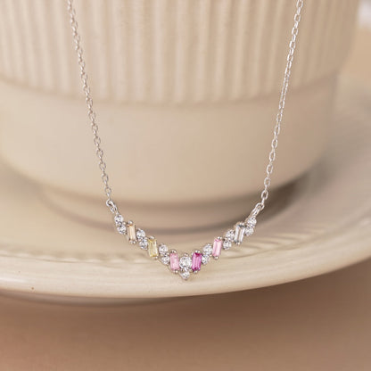[Charm Aries Jewelry]Dazzling Rainbow Necklace