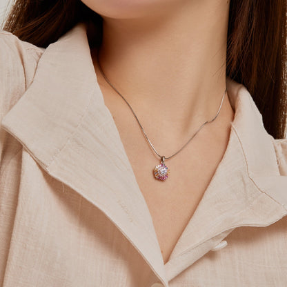 [Charm Aries Jewelry]Charming Flower Colorful Necklace