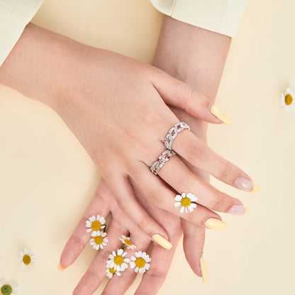 [Charm Aries Jewelry]Sparkling Vibrant Emerald Cut Daily Ring