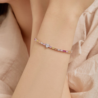[Charm Aries Jewelry]Delicate Romantic Heart Shape Lover Bracelet