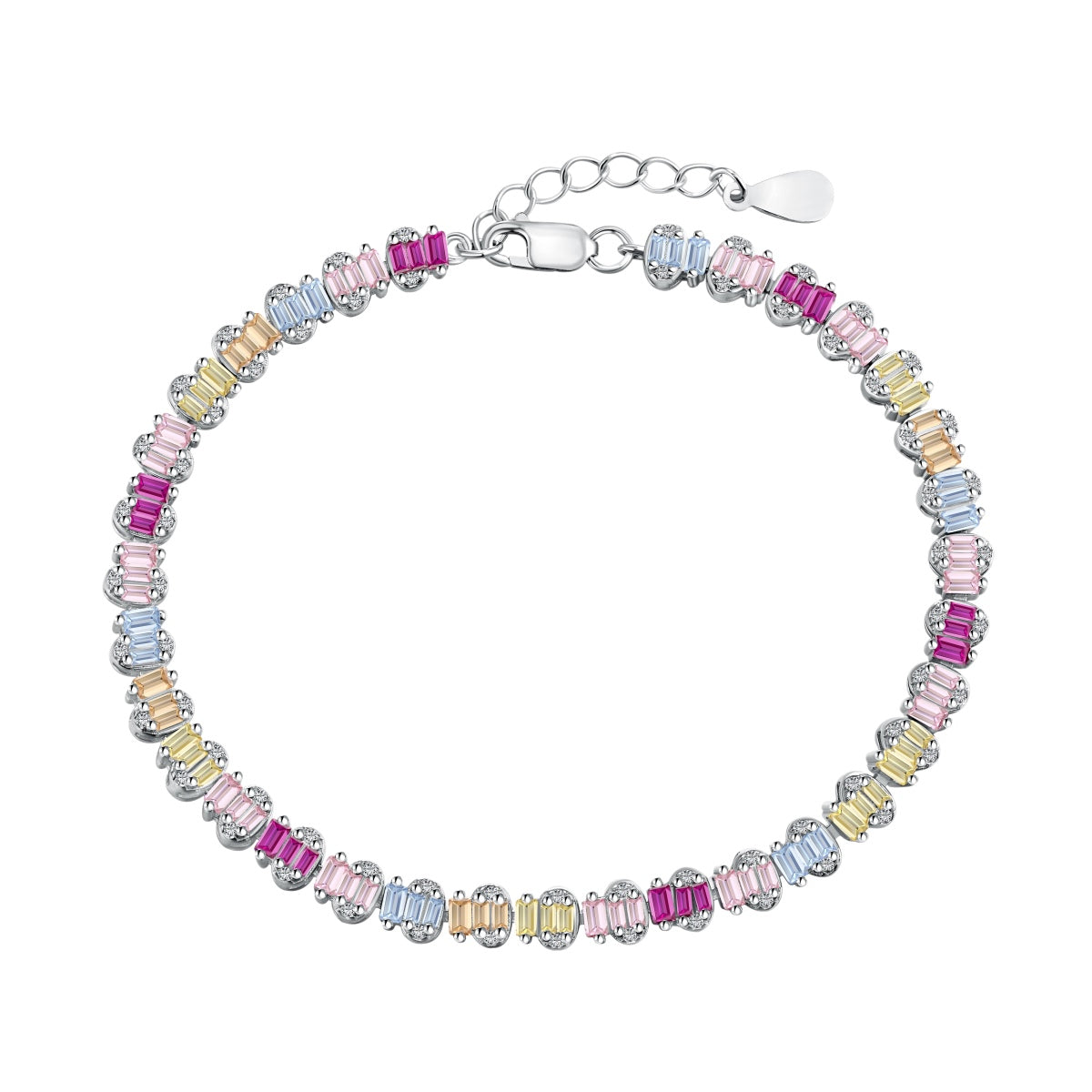 [Charm Aries Jewelry]Delicate Colorful Emerald Cut Party Bracelet
