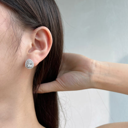 [Charm Aries Jewelry]Delicate Gorgeous Pear Cut Daily Earrings