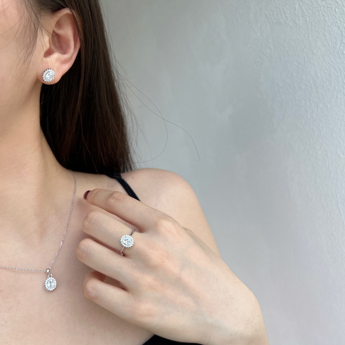 [Charm Aries Jewelry]Delicate Radiant Oval Cut Daily Earrings