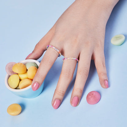 [Charm Aries Jewelry]Lively In Shades Elegant Radiant Cut Daily Ring