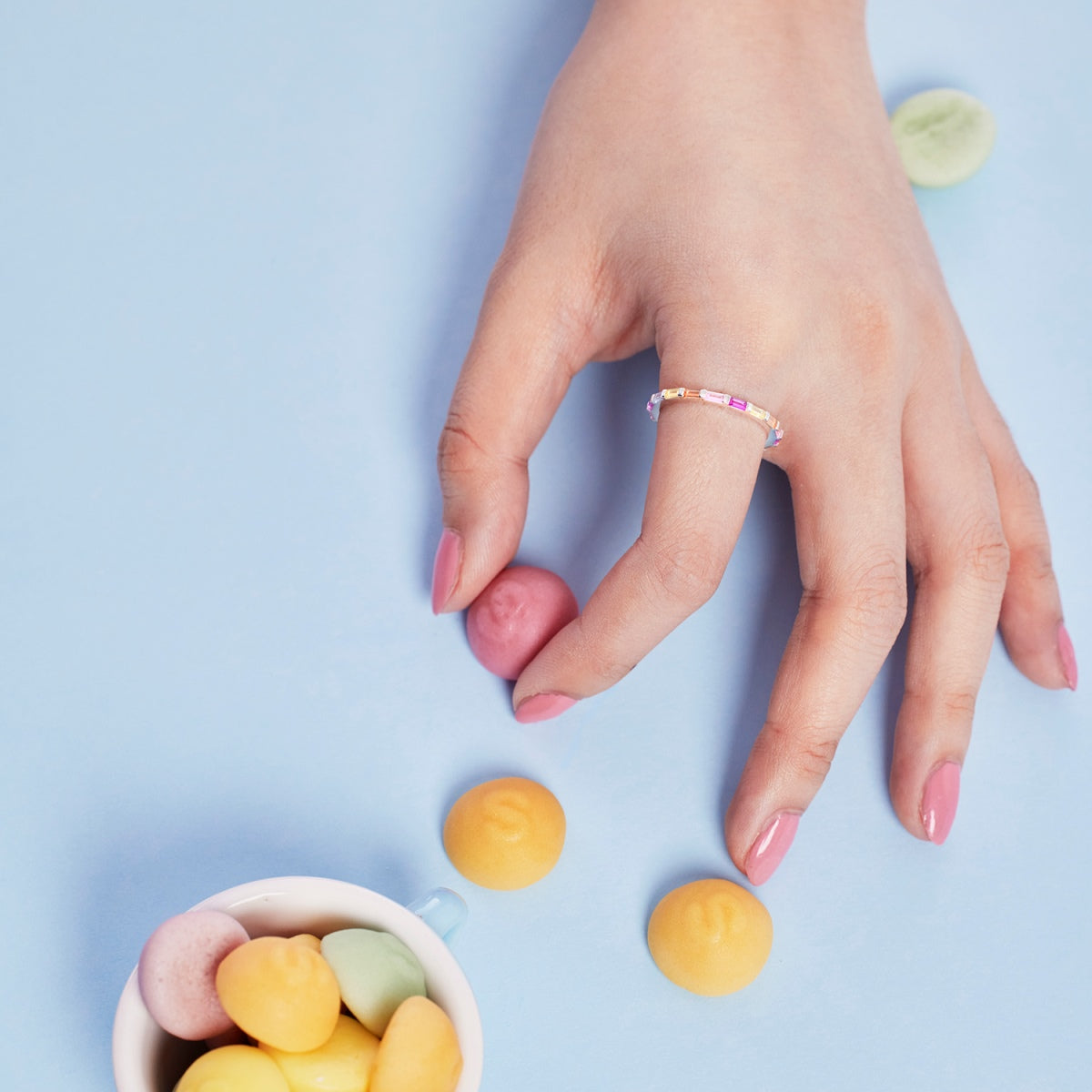 [Charm Aries Jewelry]Lively In Shades Elegant Radiant Cut Daily Ring