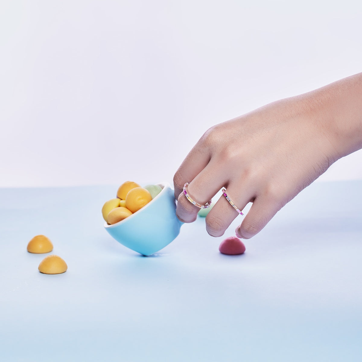 [Charm Aries Jewelry]Lively In Shades Elegant Radiant Cut Daily Ring