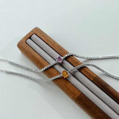 [Charm Aries Jewelry]0.75 Carat Exquisite Oval Cut Daily Bracelet