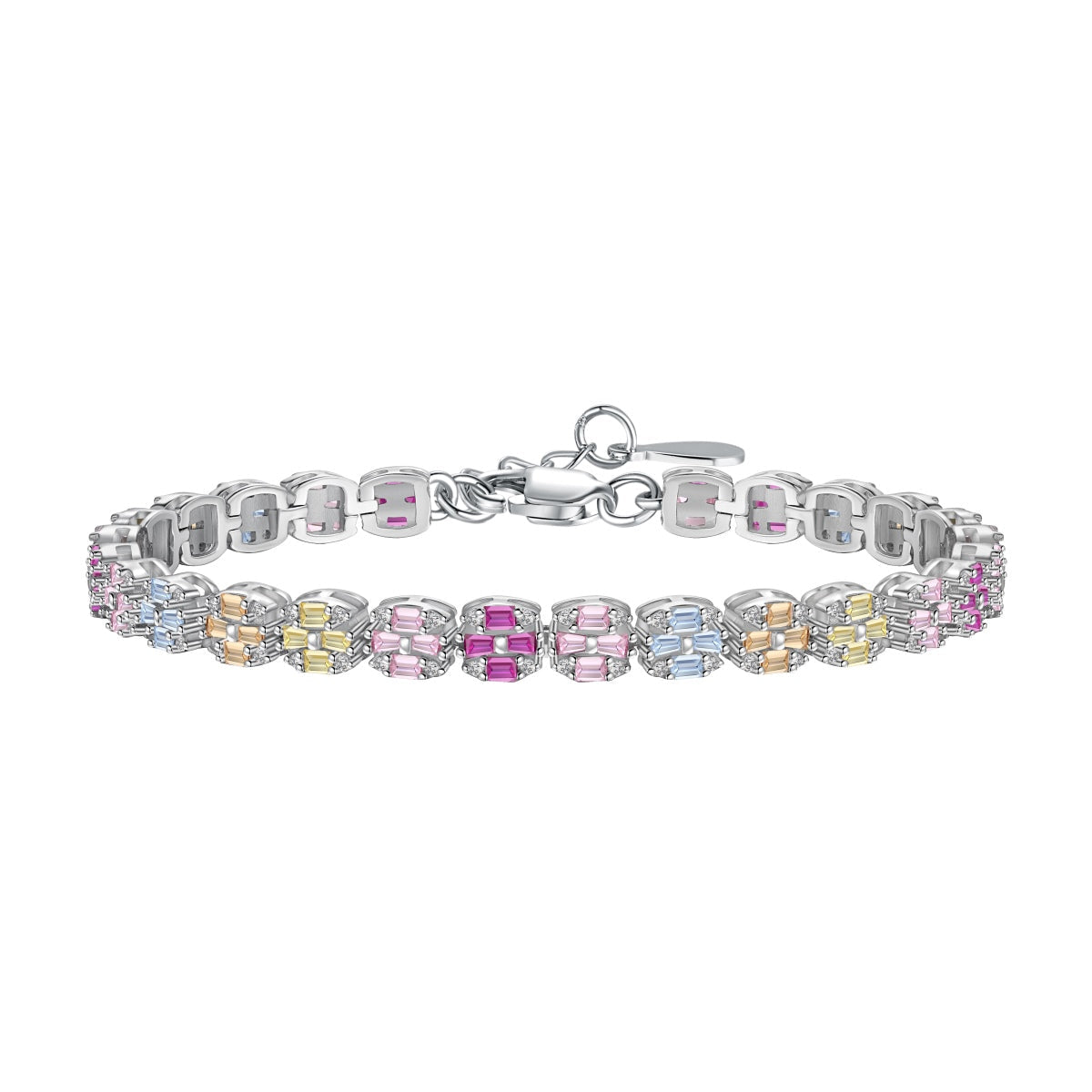 [Charm Aries Jewelry]Delicate Colorful Emerald Cut Daily Bracelet