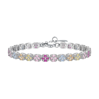 [Charm Aries Jewelry]Delicate Colorful Emerald Cut Daily Bracelet