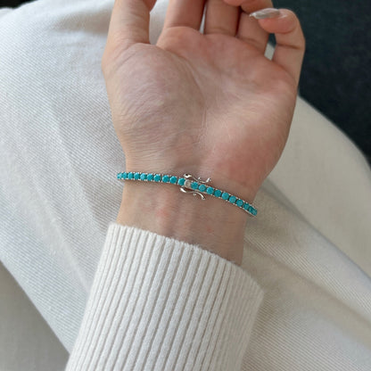 [Charm Aries Jewelry]Dainty Charming Round Cut Tennis Bracelet