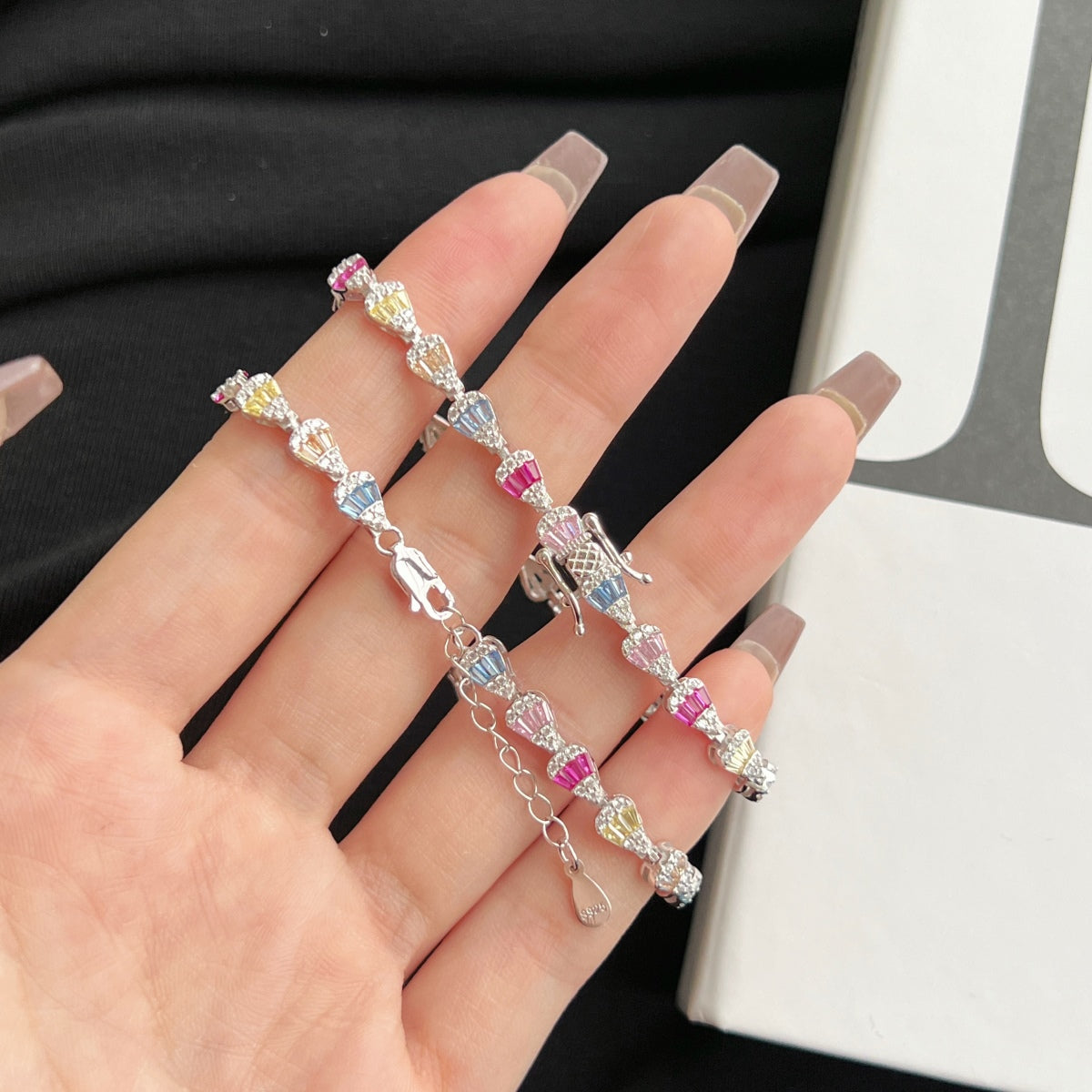 [Charm Aries Jewelry]Radiant Water Drop Shape Daily Bracelet