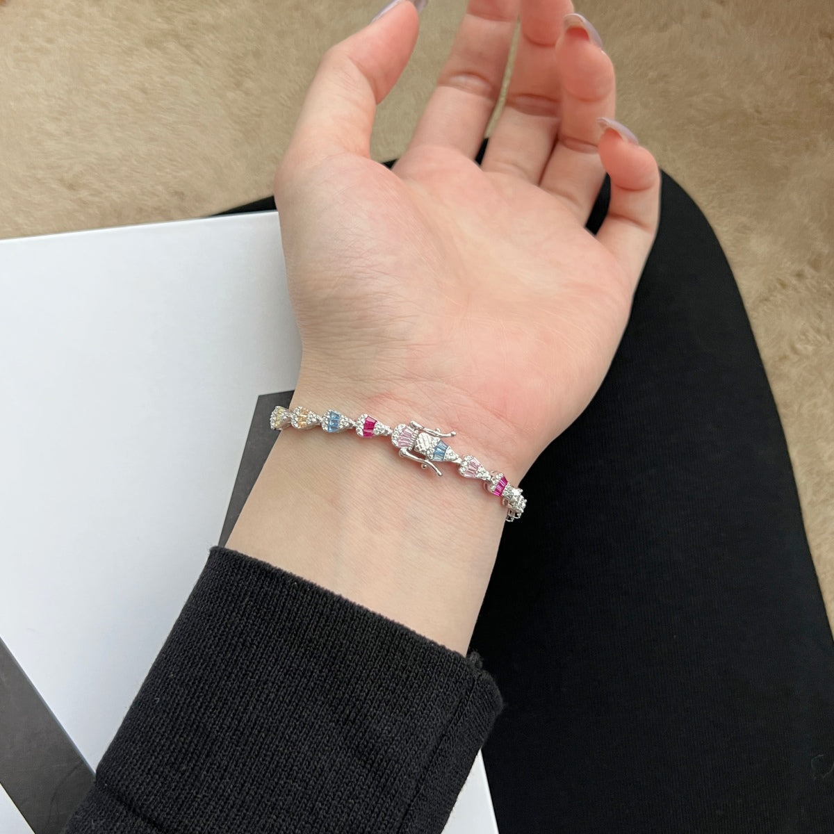 [Charm Aries Jewelry]Radiant Water Drop Shape Daily Bracelet