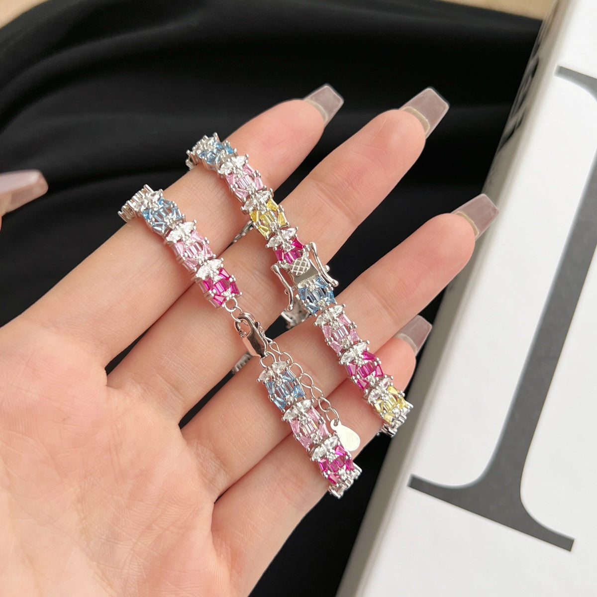 [Charm Aries Jewelry]Delicate Colorful Multi Cut Party Bracelet