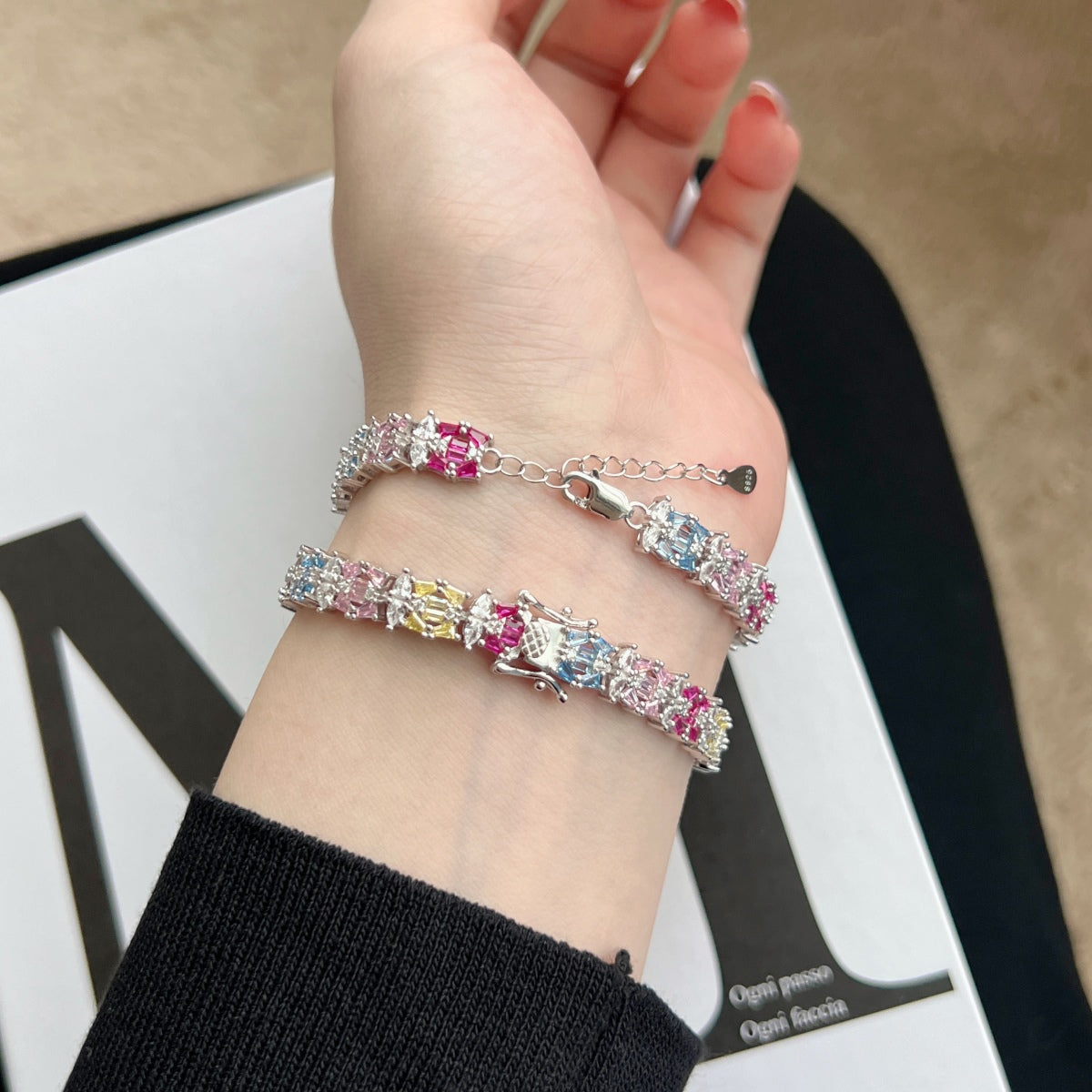 [Charm Aries Jewelry]Delicate Colorful Multi Cut Party Bracelet