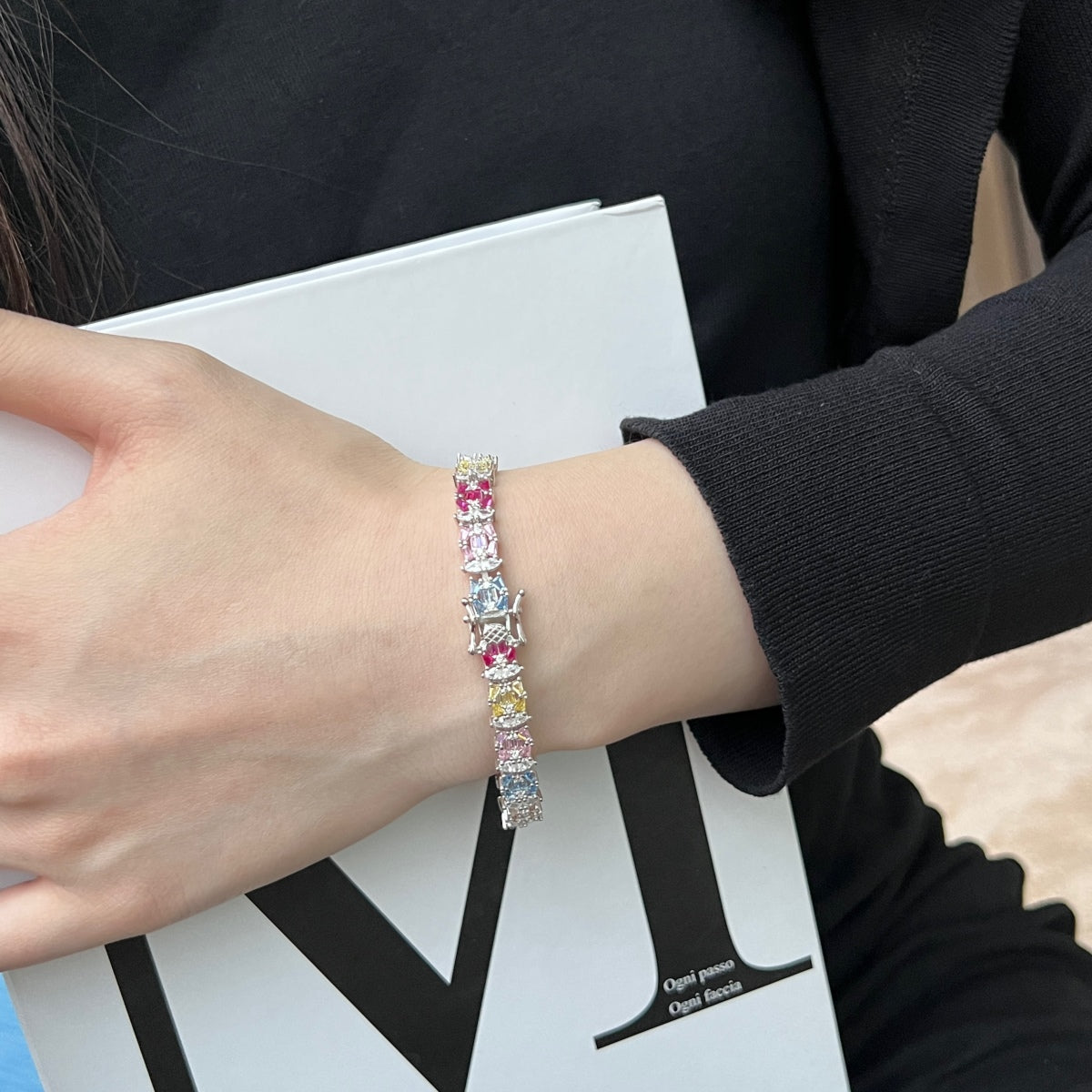 [Charm Aries Jewelry]Delicate Colorful Multi Cut Party Bracelet