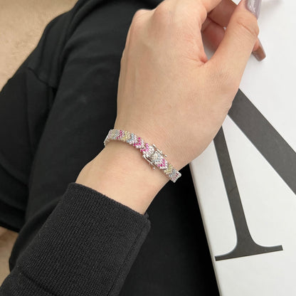 [Charm Aries Jewelry]Ornate Sparkling Round Cut Party Bracelet