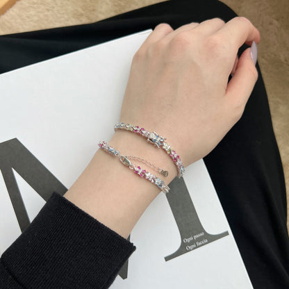 [Charm Aries Jewelry]Radiant Colorful Emerald Cut Party Bracelet
