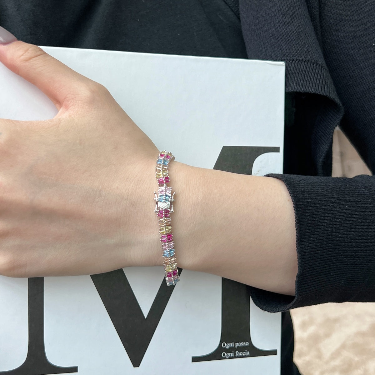 [Charm Aries Jewelry]Sparkling Exquisite Multi Cut Party Bracelet