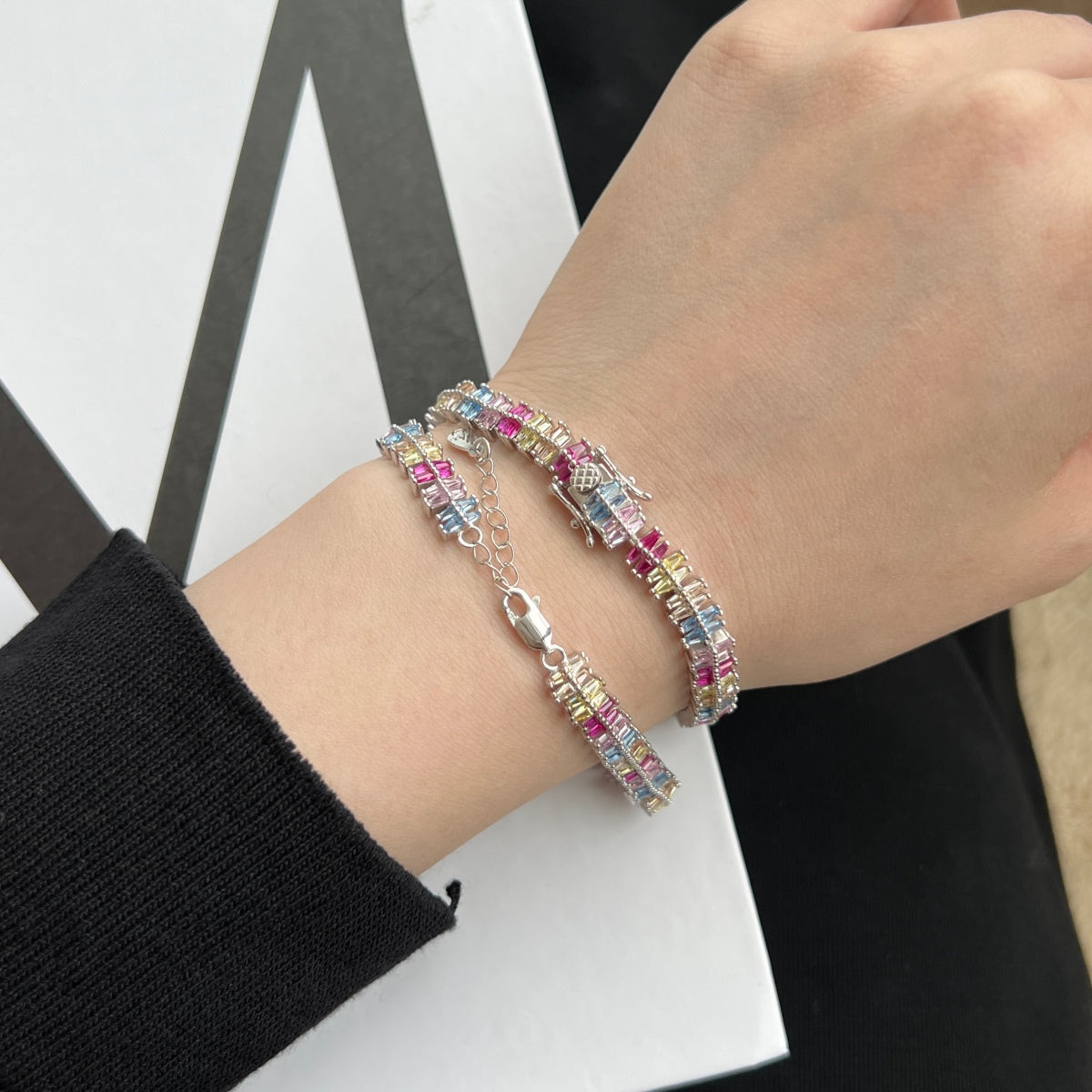[Charm Aries Jewelry]Sparkling Exquisite Multi Cut Party Bracelet
