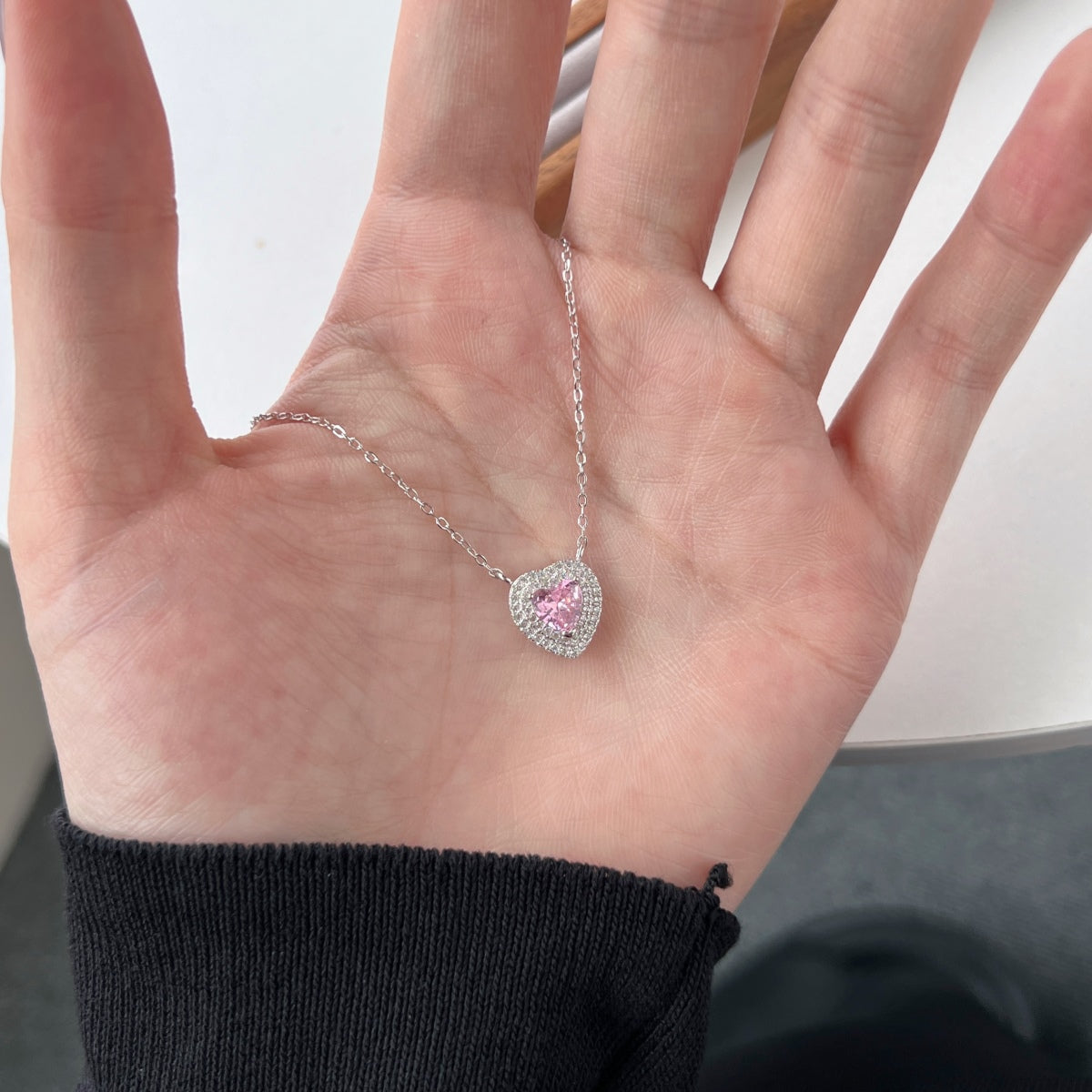 [Charm Aries Jewelry]Exquisite Heart Shape Necklace