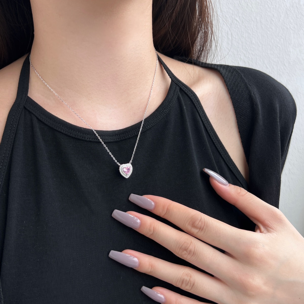 [Charm Aries Jewelry]Exquisite Heart Shape Necklace