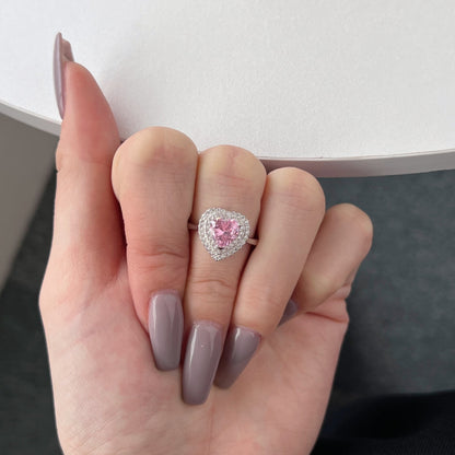 [Charm Aries Jewelry]Delicate Ebullient Heart Shape Wedding Ring
