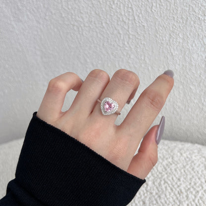 [Charm Aries Jewelry]Delicate Ebullient Heart Shape Wedding Ring