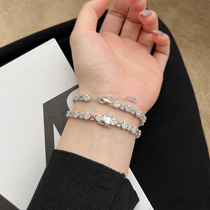 [Charm Aries Jewelry]Dazzling Radiant Multi Cut Daily Bracelet
