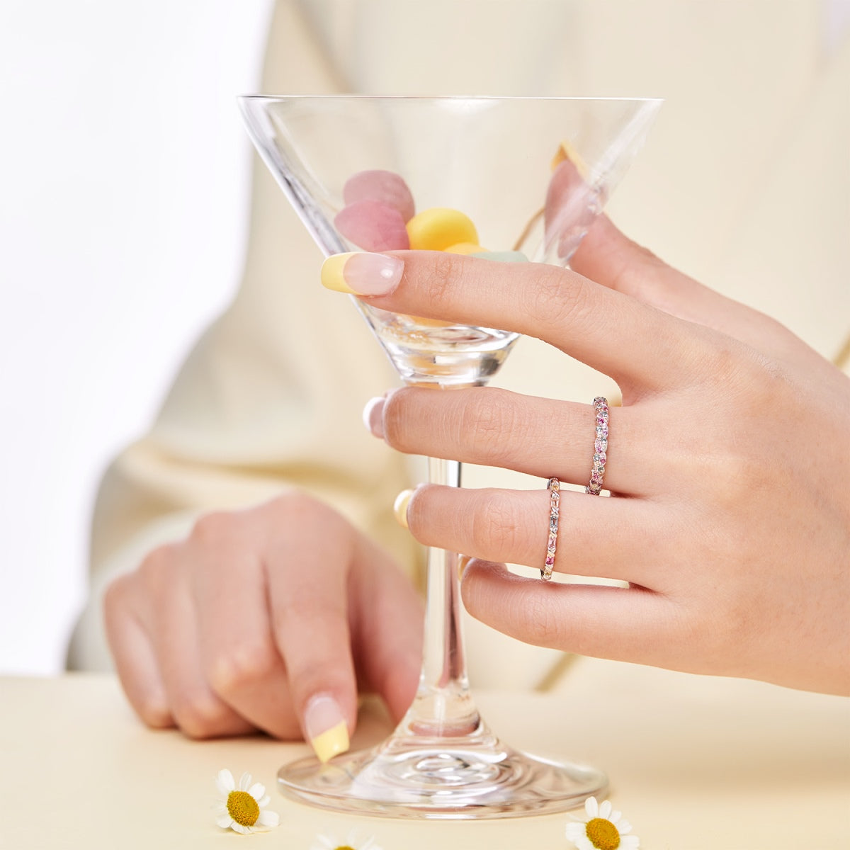 [Charm Aries Jewelry]Dainty Ebullient Round Cut Daily Ring