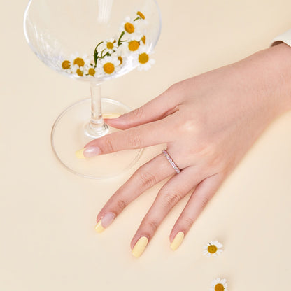 [Charm Aries Jewelry]Dainty Ebullient Round Cut Daily Ring