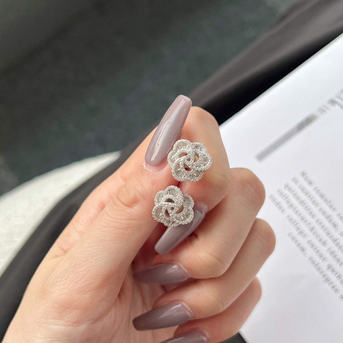 [Charm Aries Jewelry]Exquisite Flower Shape Daily Earrings