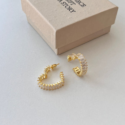 [Charm Aries Jewelry]Radiant Heart Cutout Earrings