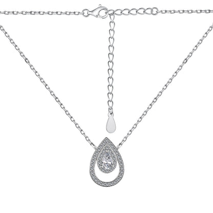 [Charm Aries Jewelry]Sparkling Pear Cut Necklace