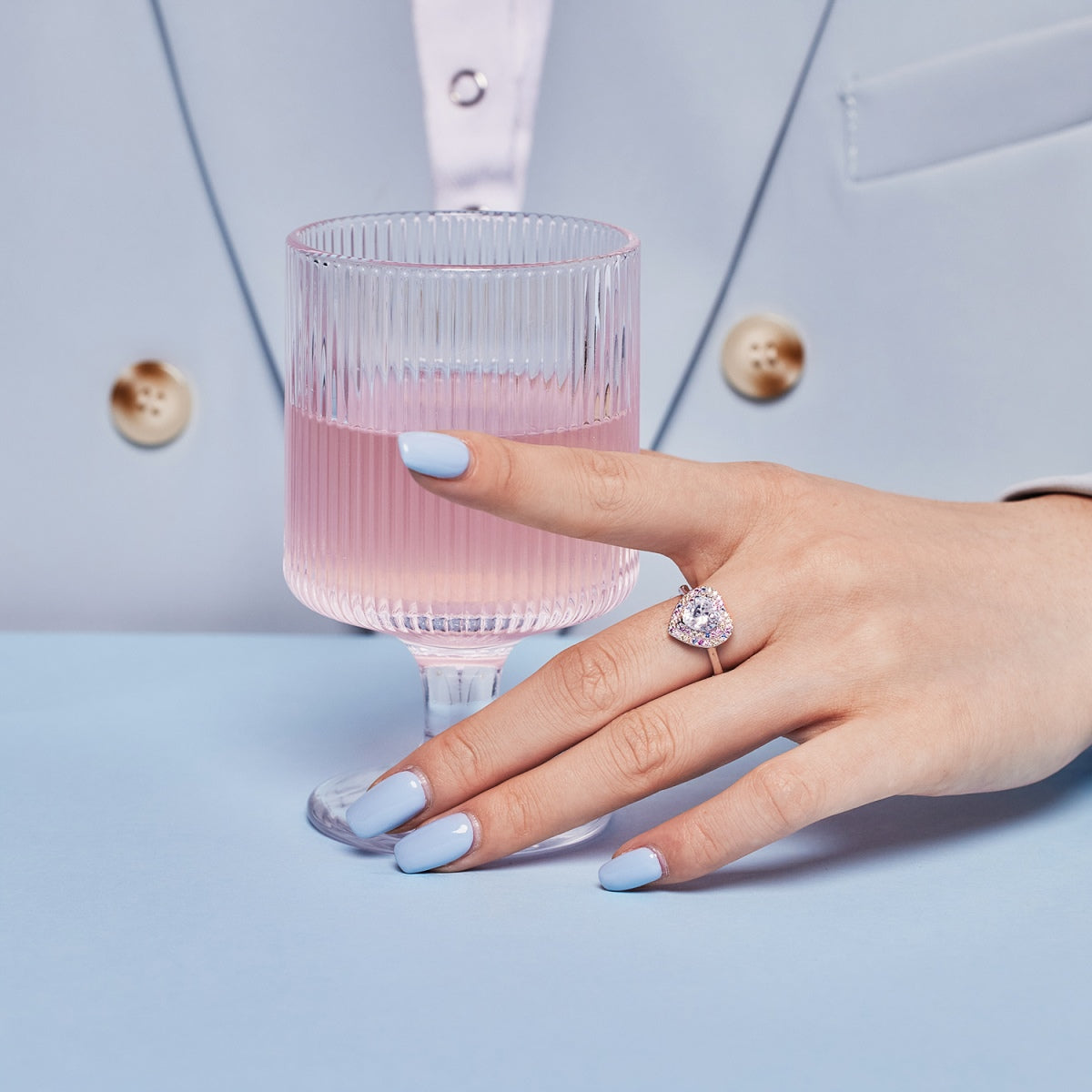 [Charm Aries Jewelry]Delicate Ebullient Heart Shape Wedding Ring