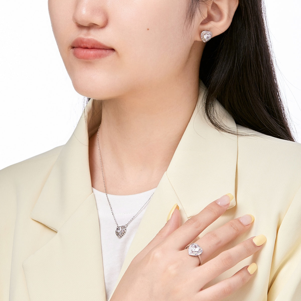 [Charm Aries Jewelry]Delicate Ebullient Heart Shape Wedding Ring
