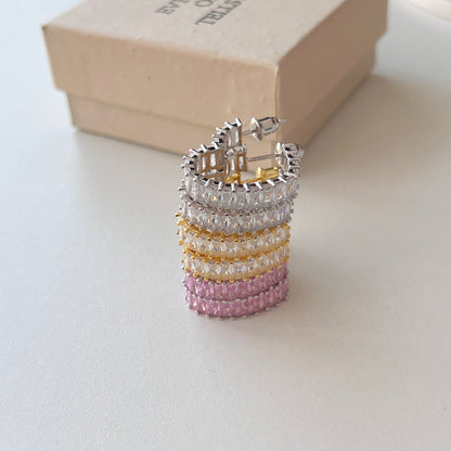 [Charm Aries Jewelry]Radiant Heart Cutout Earrings