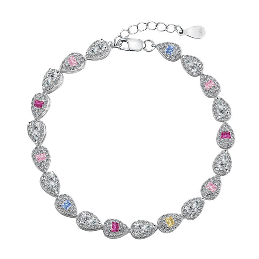 [Charm Aries Jewelry]0.25 Carat Radiant Water Drop Shape Daily Bracelet